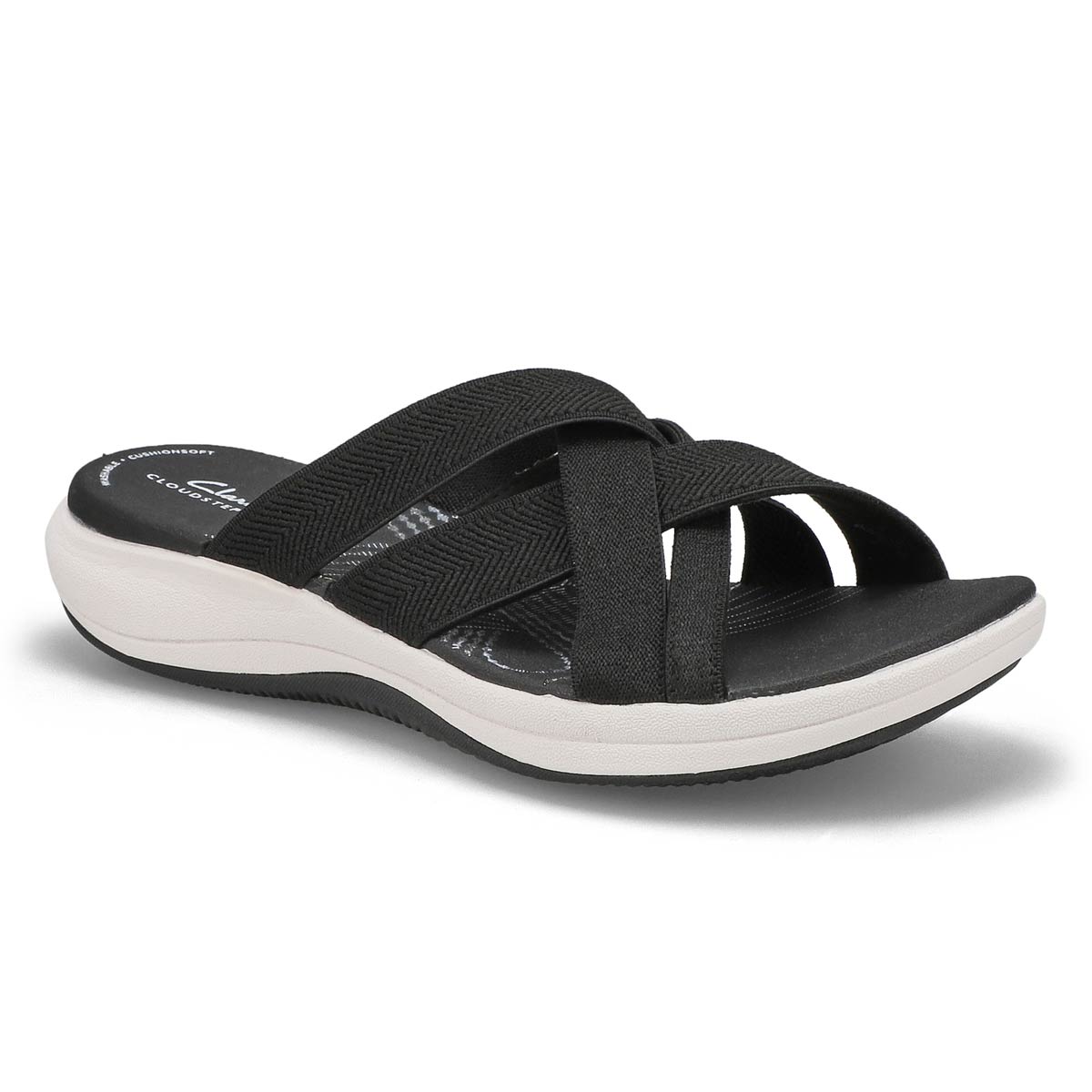 Clarks Women's Mira Grove Slide Sandal - Blac | SoftMoc USA