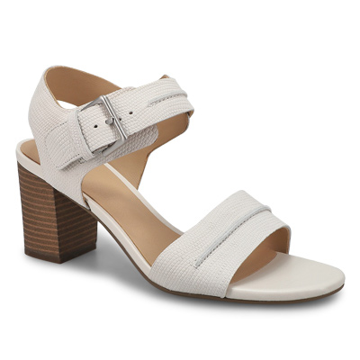 Lds KarseaHi Seam Dress Sandal - White