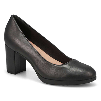 Clarks Women's Bayla Skip Dress Heel - Black | SoftMoc.com