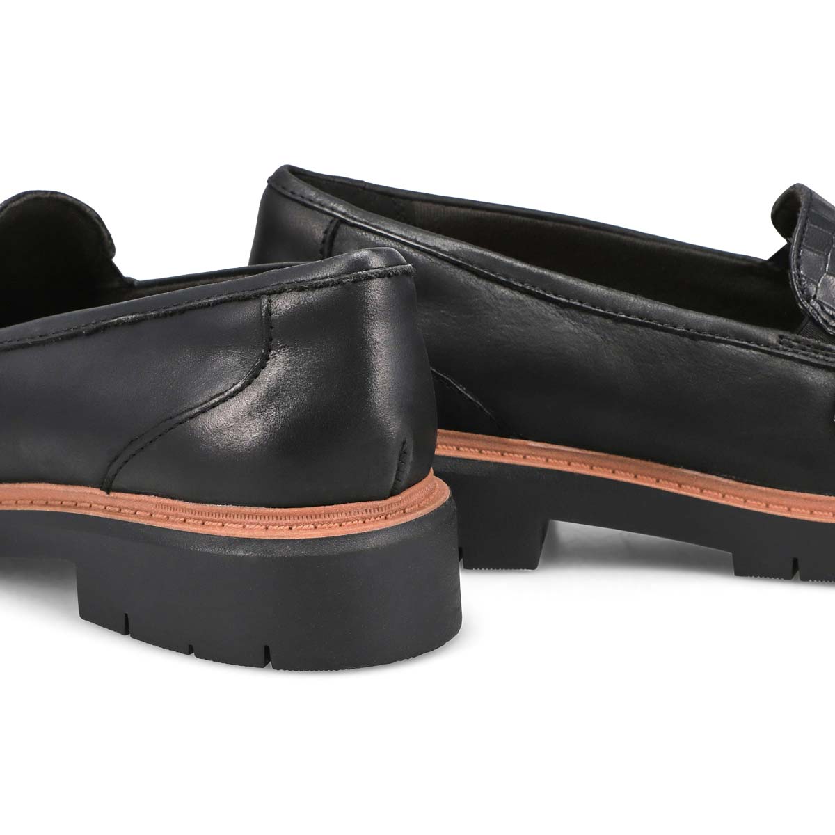 Women's black Clarks Westlynn Ayla dress loafer.