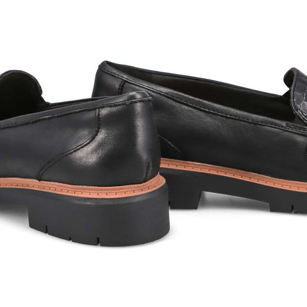 Women's black Clarks Westlynn Ayla dress loafer.