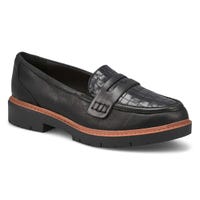 Women's black Clarks Westlynn Ayla dress loafer.