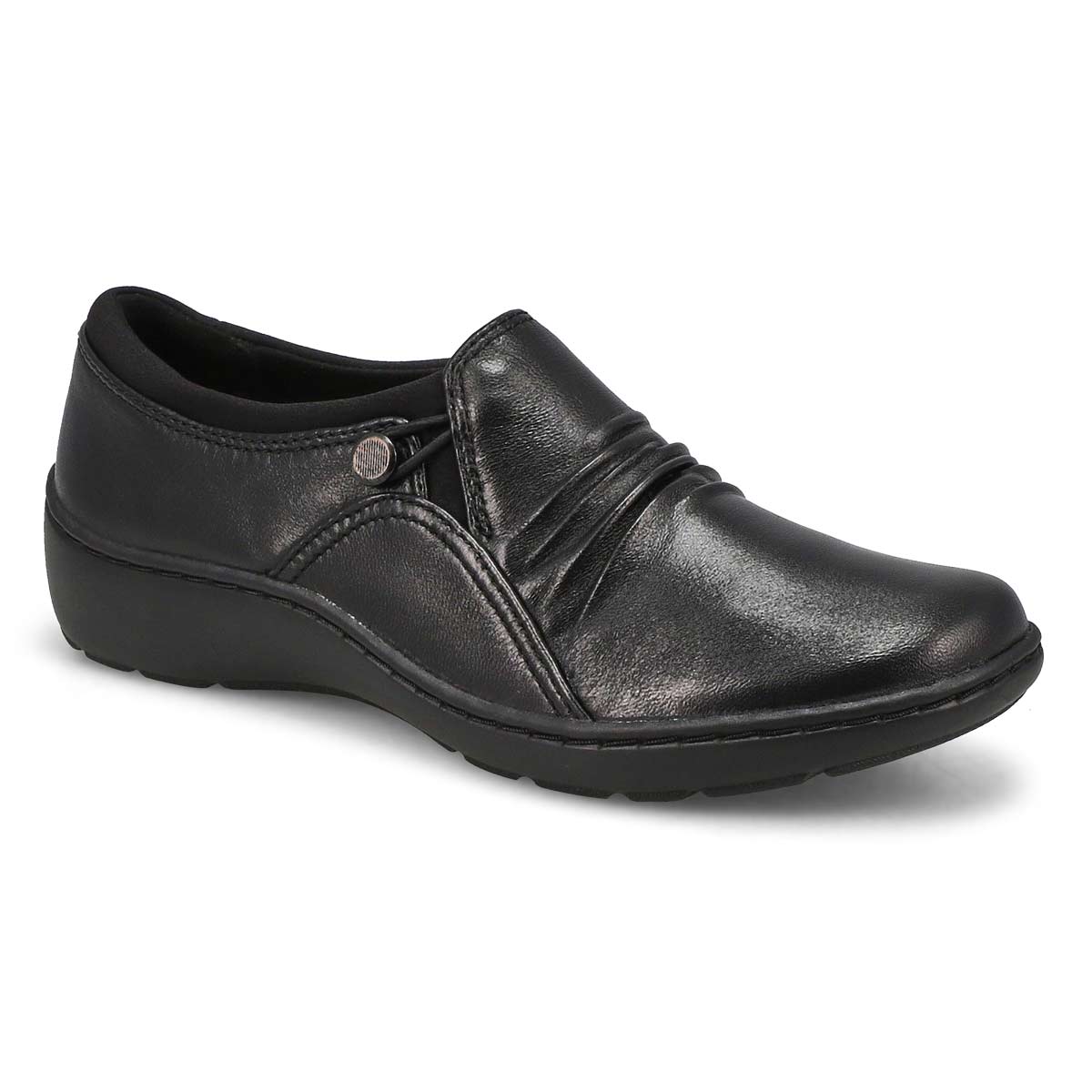 Clarks Women's Cora Dusk Casual Loafer - Blac | SoftMoc.com