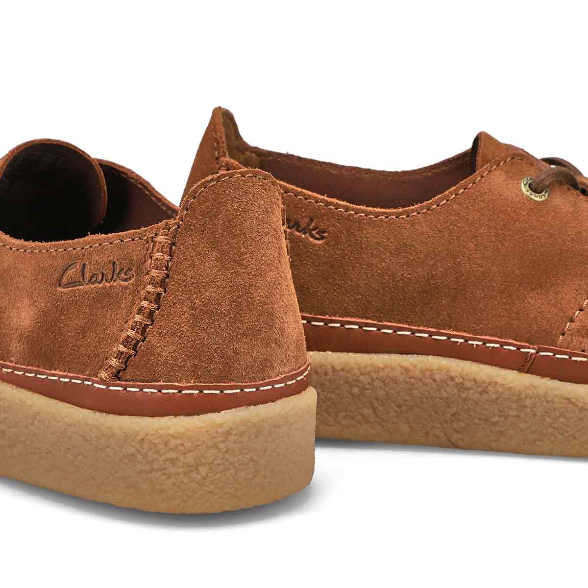 Clarks Men's Oakpark Lace Casual Shoe - Cola | SoftMoc.com