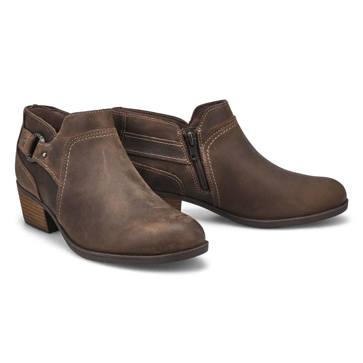 Clarks Women's Charlten Grace Ankle Boot -Dar | SoftMoc.com