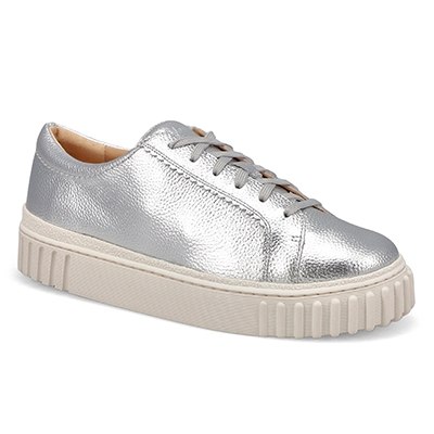 Lds Mayhill Walk Lace Up Sneaker - Silver Metallic