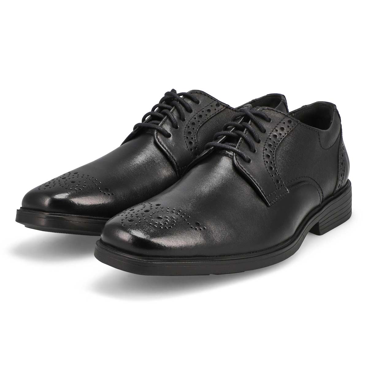 Chaussure habillée à enfiler CLARKSLITE TIE, noir combi, hommes - Large