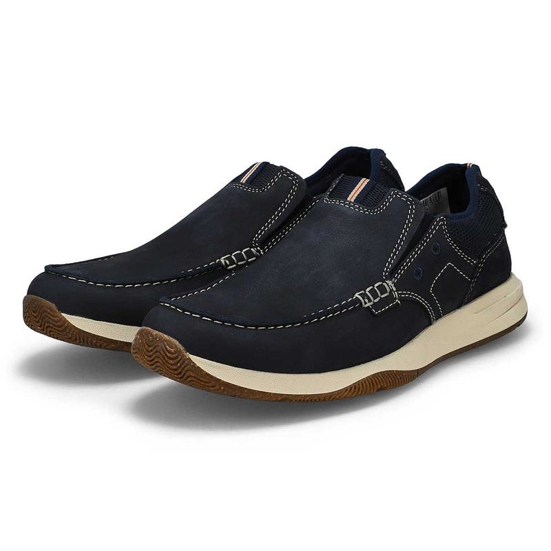 Men's Sailview Step Wide Casual Slip On Loafer - Navy