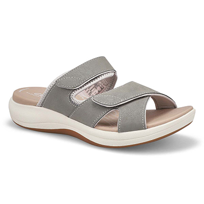 Lds Mira Ease Casual Slide Sandal - Grey