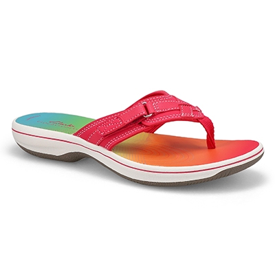 Lds Breeze Sea Thong Sandal - Bright Pink Ombre