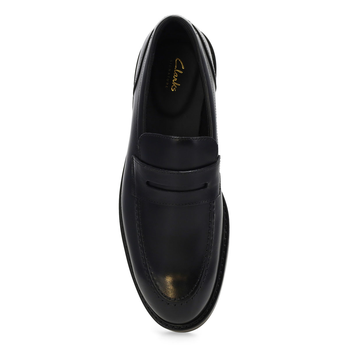 Men's Aldwin Step Leather Slip On Dress Shoe - Black