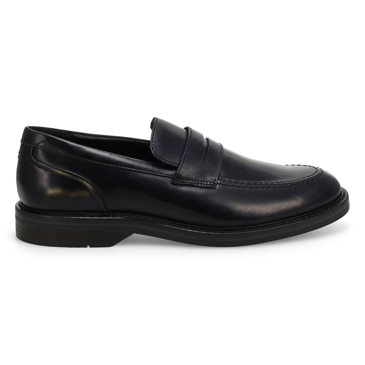 Men's Aldwin Step Leather Slip On Dress Shoe - Black