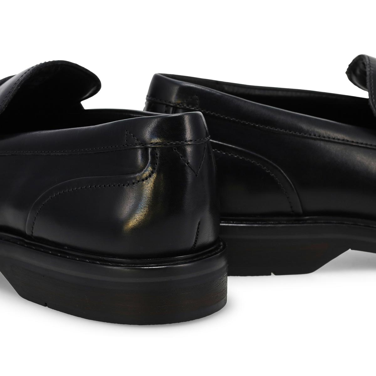 Men's Aldwin Step Leather Slip On Dress Shoe - Black