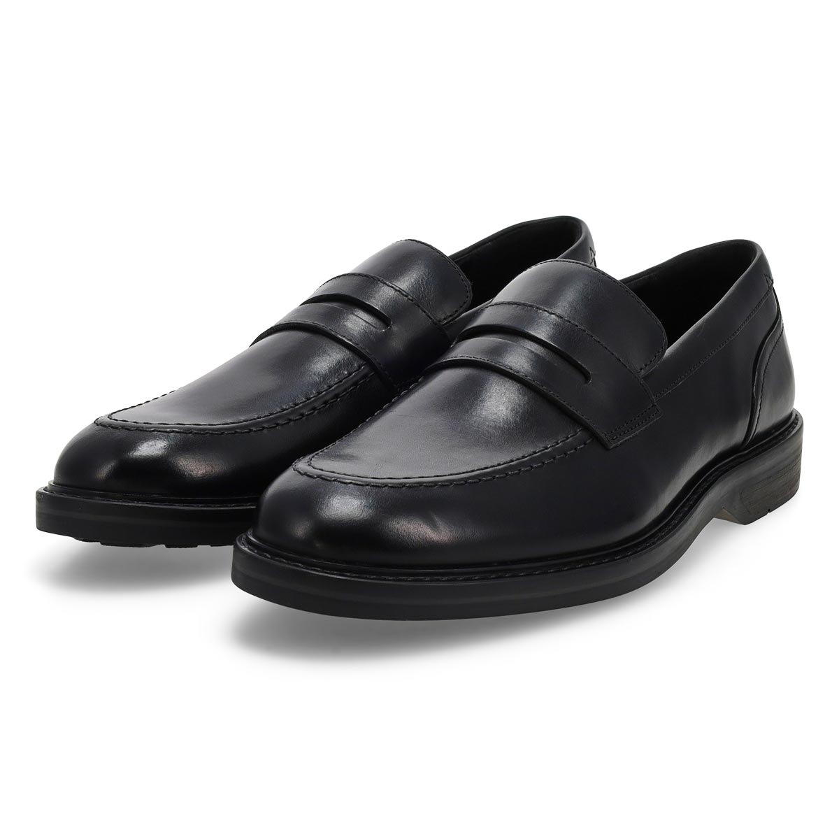 Men's Aldwin Step Leather Slip On Dress Shoe - Black