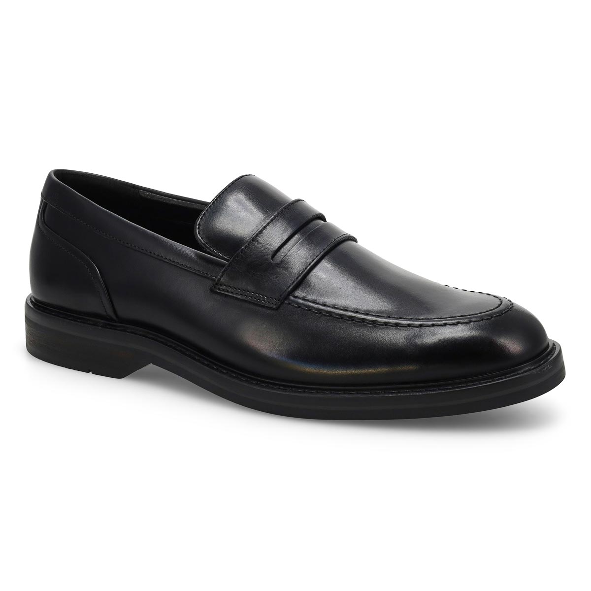 Men's Aldwin Step Leather Slip On Dress Shoe - Black
