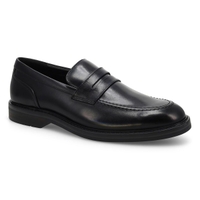 Men's Aldwin Step Leather Slip On Dress Shoe - Black