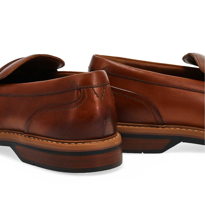 Chaussure habillée à enfiler en cuir ALDWIN STEP, havane, hommes