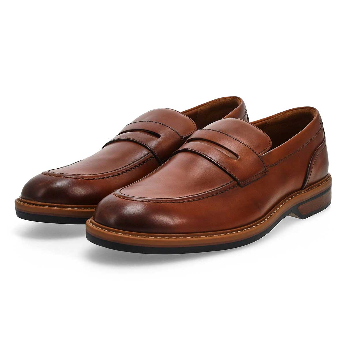Men's Aldwin Step Leather Slip On Dress Shoe - Tan
