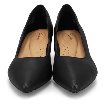 Women's  Adela Court Leather Dress Heel - Black