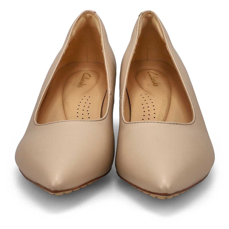 Escarpin en cuir ADELA COURT, sable, femmes