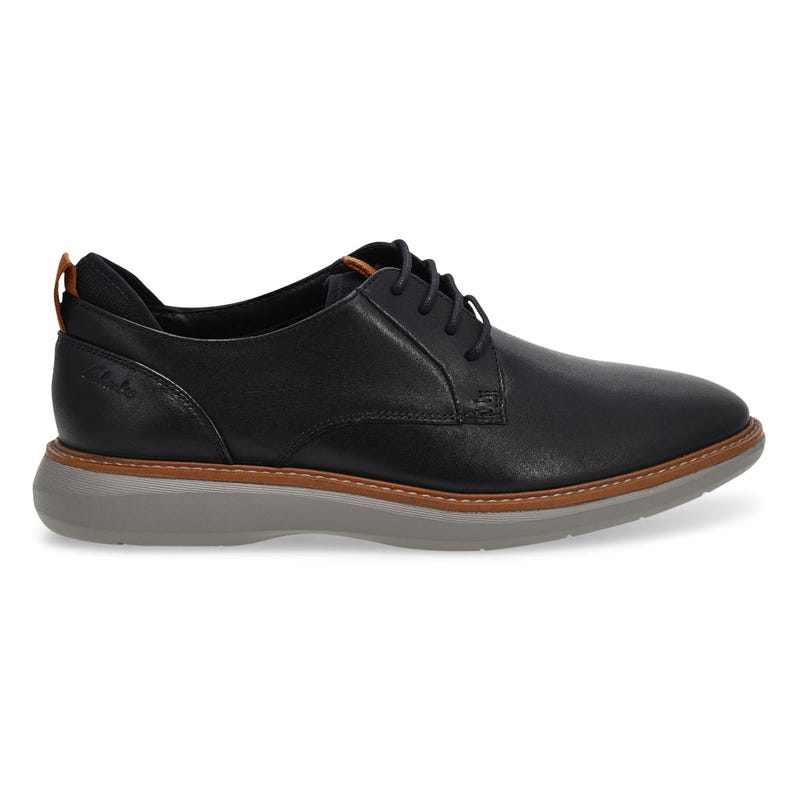 Men's Brantin Plain Wide Lace Up Oxford - Black