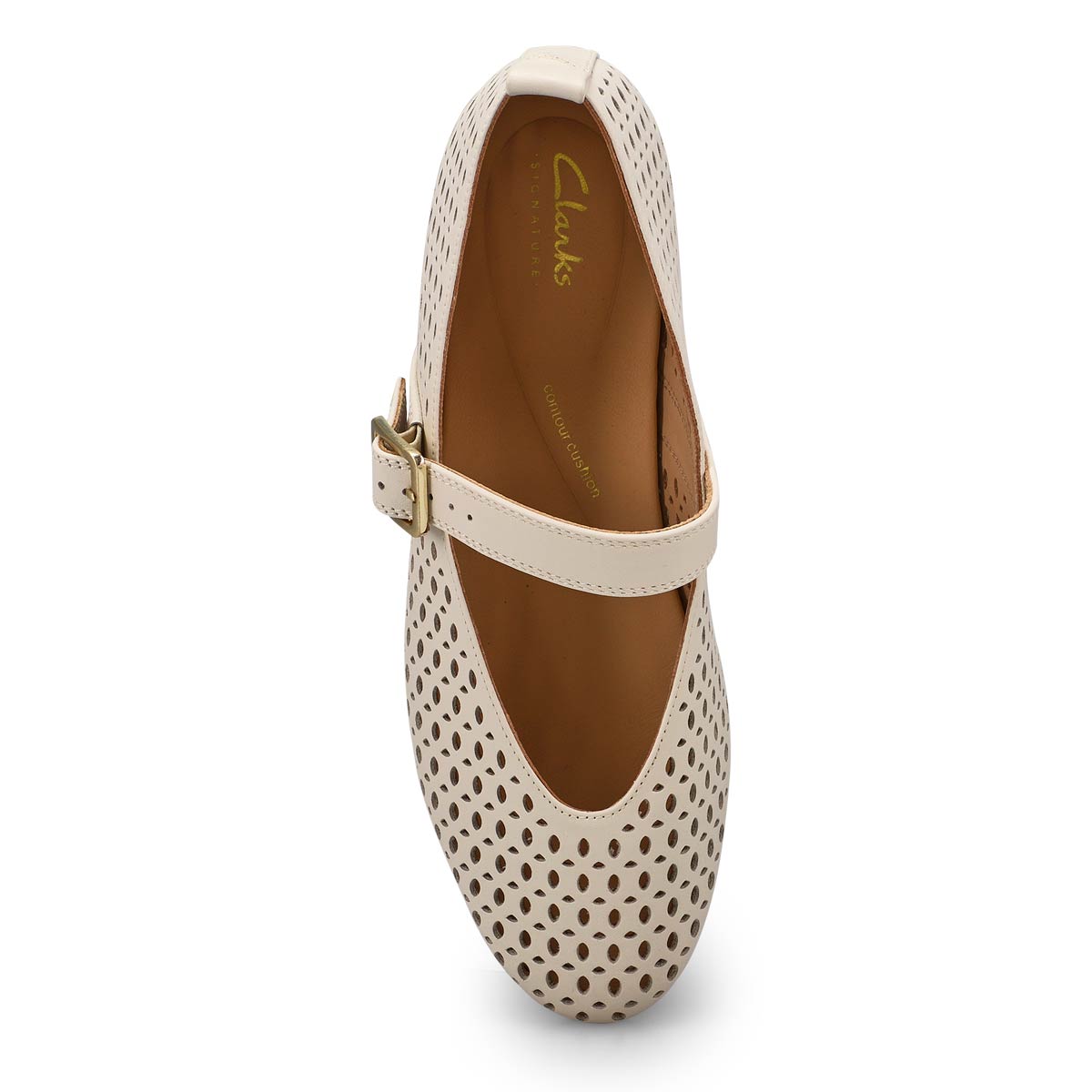 Women's Fawna Jane Leather Maryjane Dress Flat - Cream