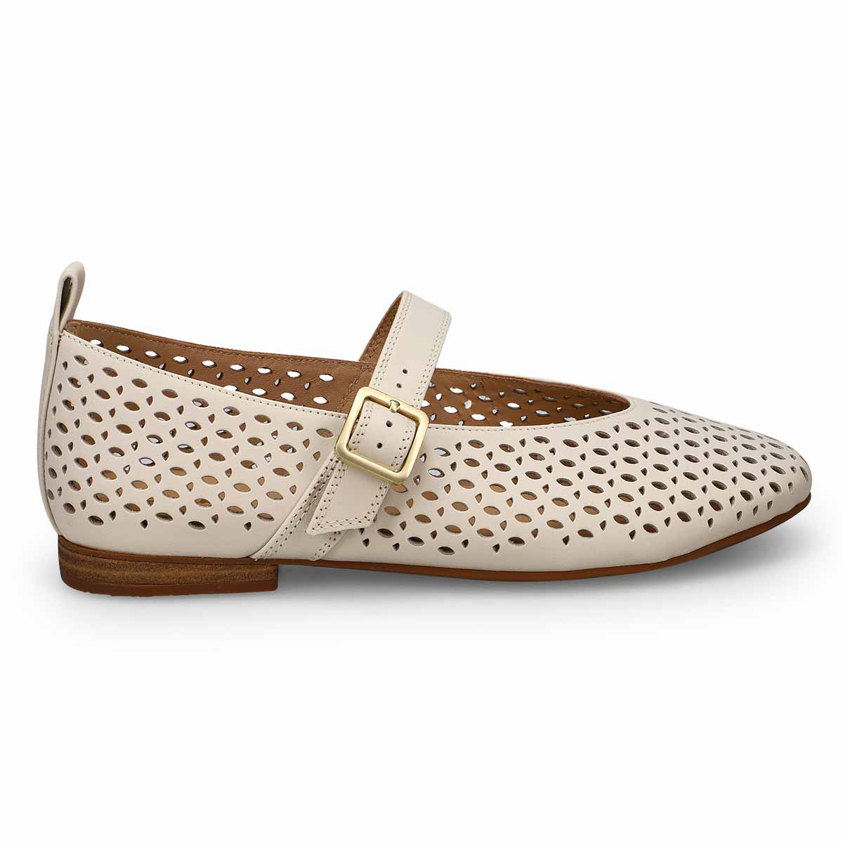 Women's Fawna Jane Leather Maryjane Dress Flat - Cream