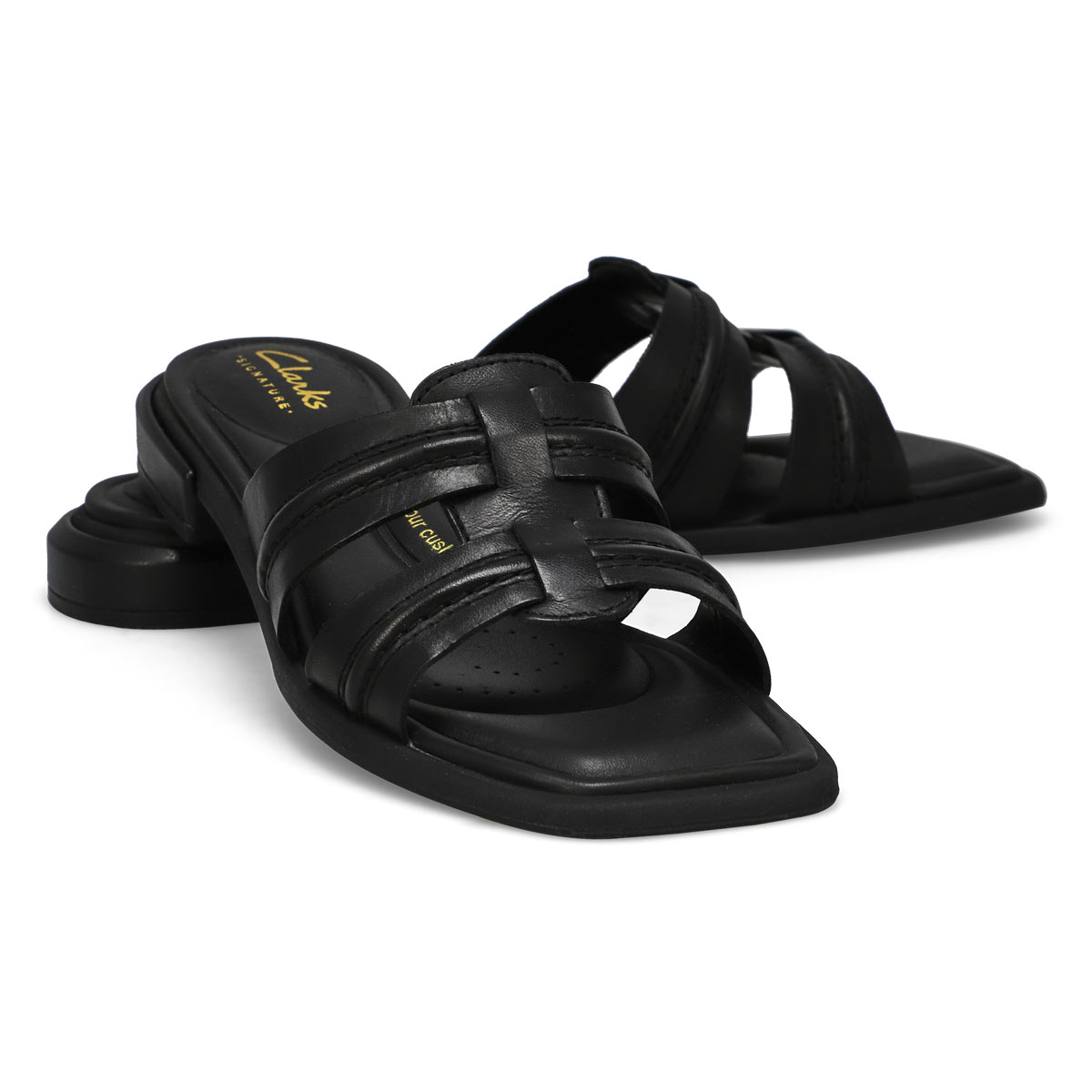 Sandale à enfiler en cuir ARIANY MULE, noir, femmes
