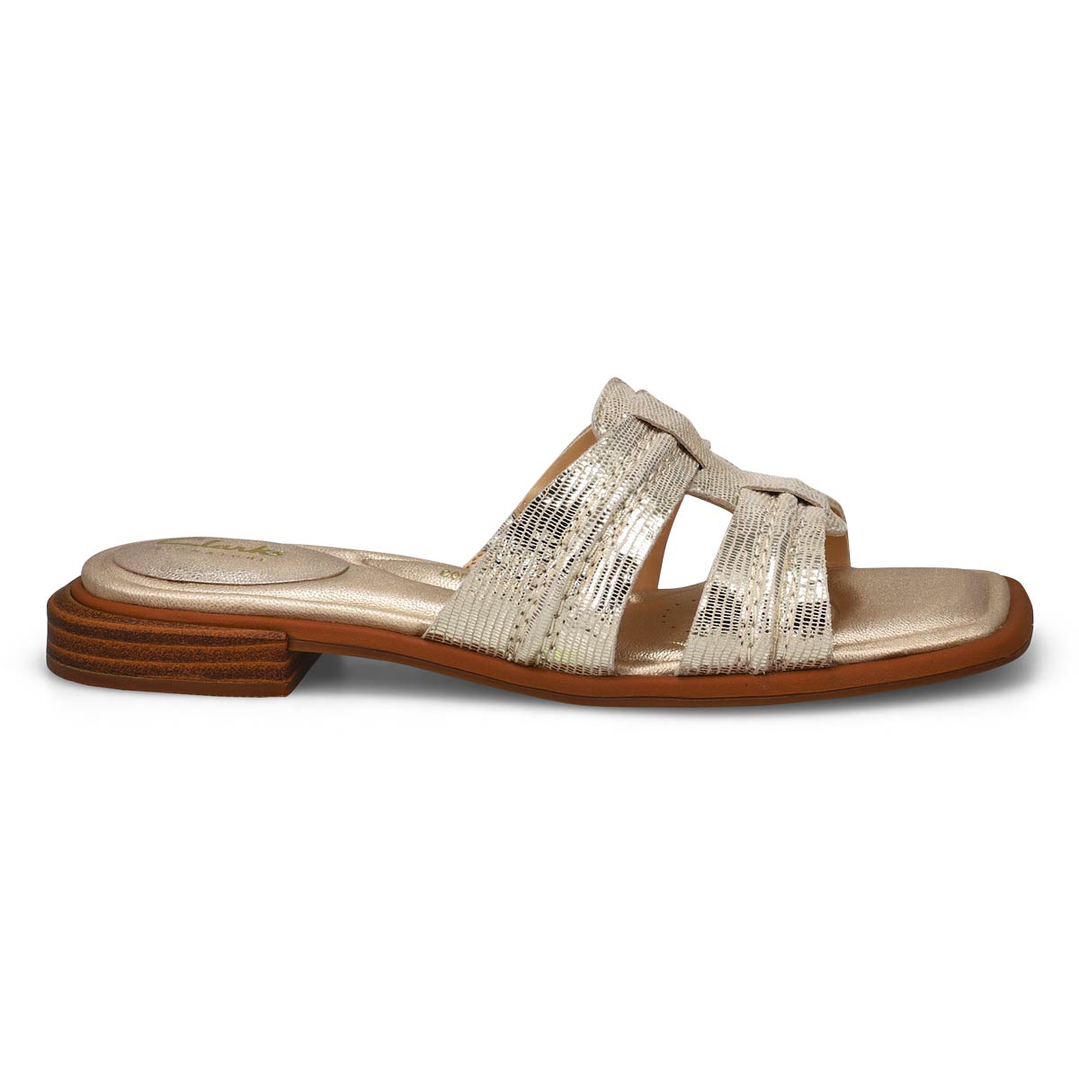 Sandale à enfiler en cuir ARIANY MULE, champagne, femmes