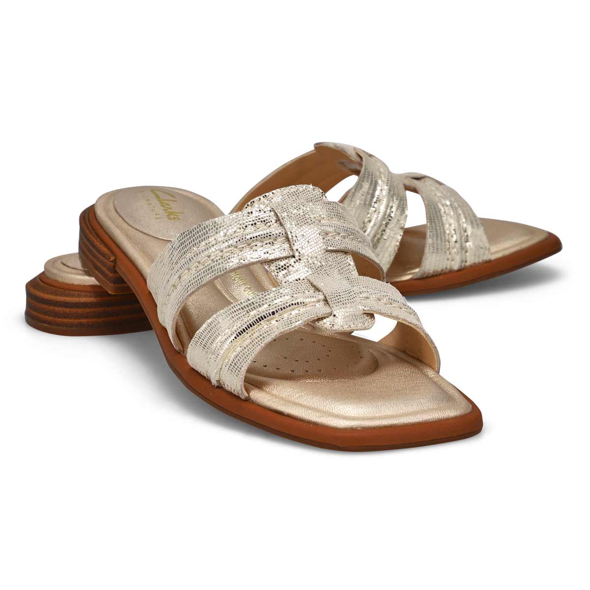 Sandale à enfiler en cuir ARIANY MULE, champagne, femmes