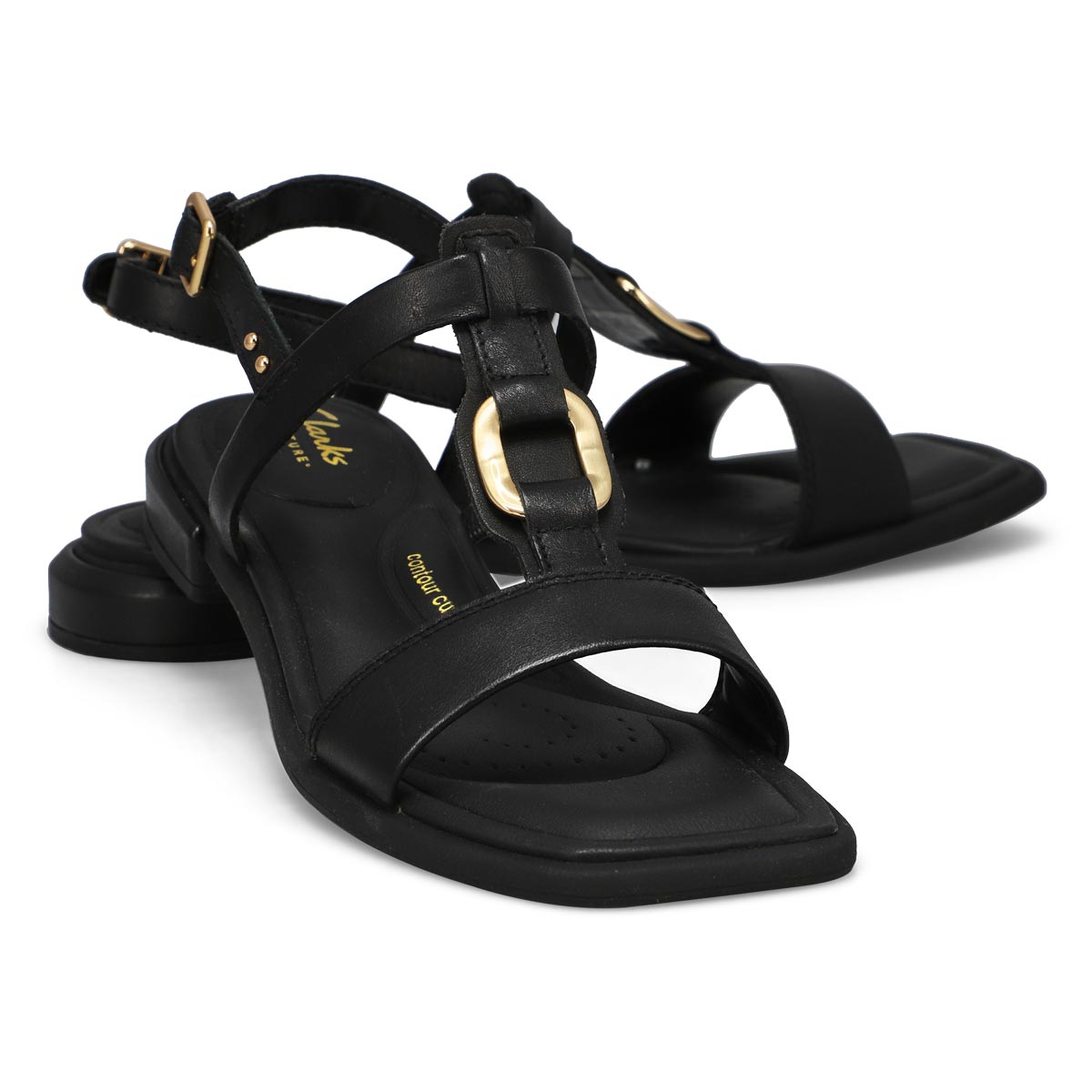 Sandale décontractée en cuir ARIANY SLING, noir, femmes