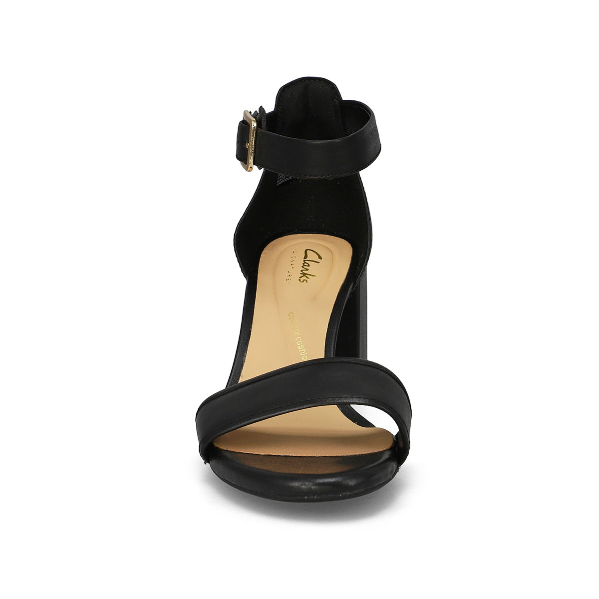 Sandale en cuir à talon haut EZORIA MAE, noir, femmes