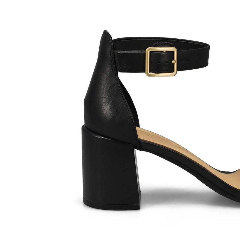 Sandale en cuir à talon haut EZORIA MAE, noir, femmes