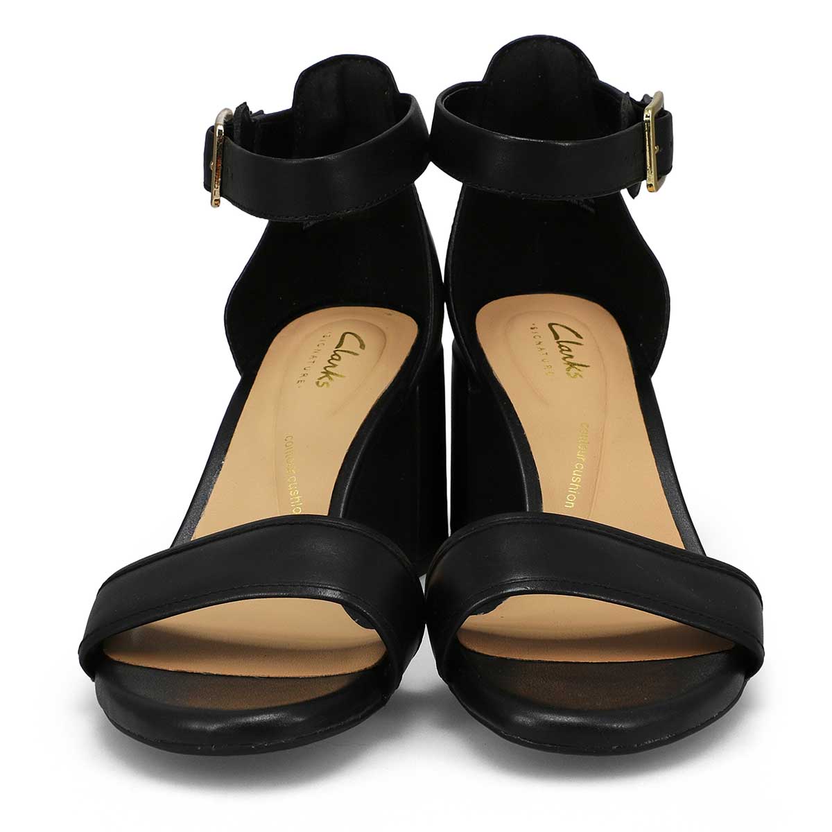 Sandale en cuir à talon haut EZORIA MAE, noir, femmes