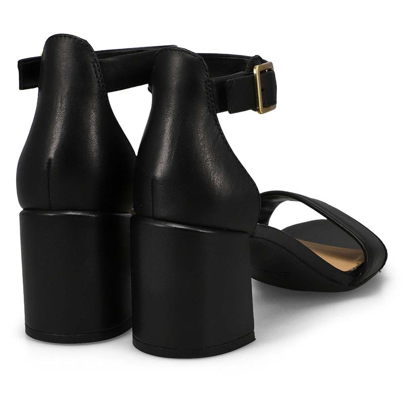 Sandale en cuir à talon haut EZORIA MAE, noir, femmes