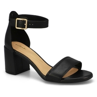 Sandale en cuir à talon haut EZORIA MAE, noir, femmes