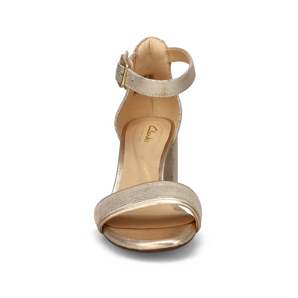 Sandale en cuir à talon haut EZORIA MAE, champagne, femmes