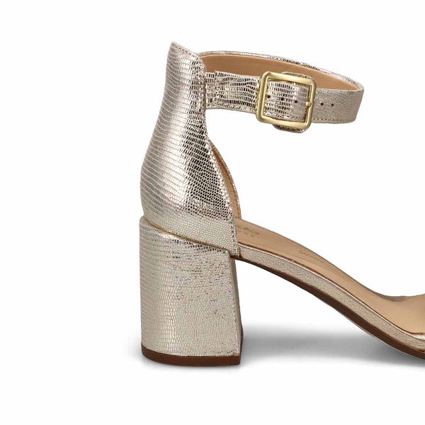 Sandale en cuir à talon haut EZORIA MAE, champagne, femmes