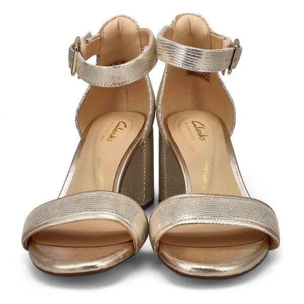 Sandale en cuir à talon haut EZORIA MAE, champagne, femmes