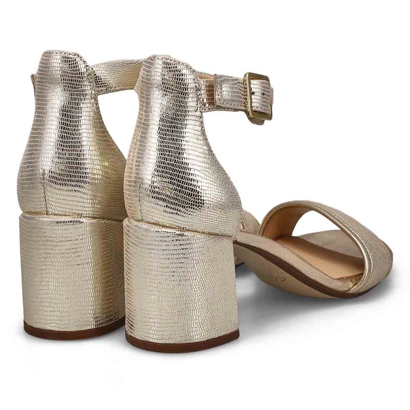 Sandale en cuir à talon haut EZORIA MAE, champagne, femmes