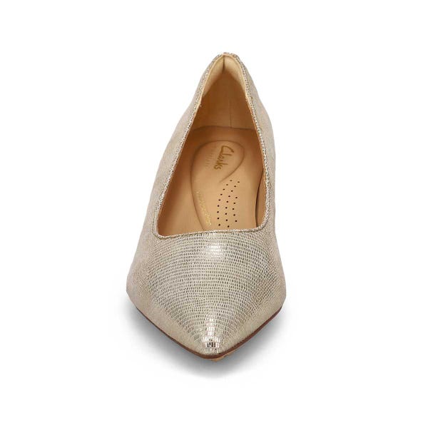 Escarpin en cuir ADELA COURT, champagne, femmes