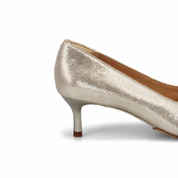 Escarpin en cuir ADELA COURT, champagne, femmes