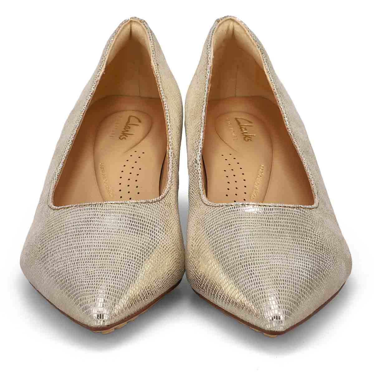 Escarpin en cuir ADELA COURT, champagne, femmes