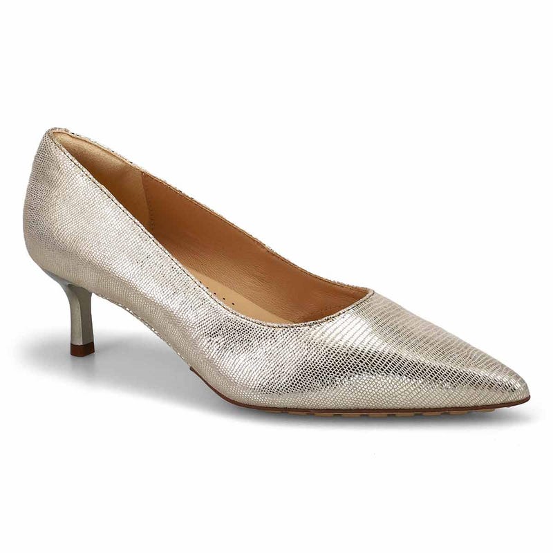Escarpin en cuir ADELA COURT, champagne, femmes