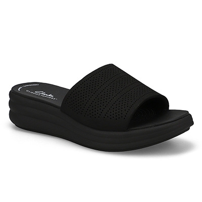 Claquette plateforme Drift Twist, noir, femmes - LARGE
