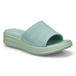 Wedge Foam Flip Flops Clarks Women's Drift Twist Platform Slide Wi
