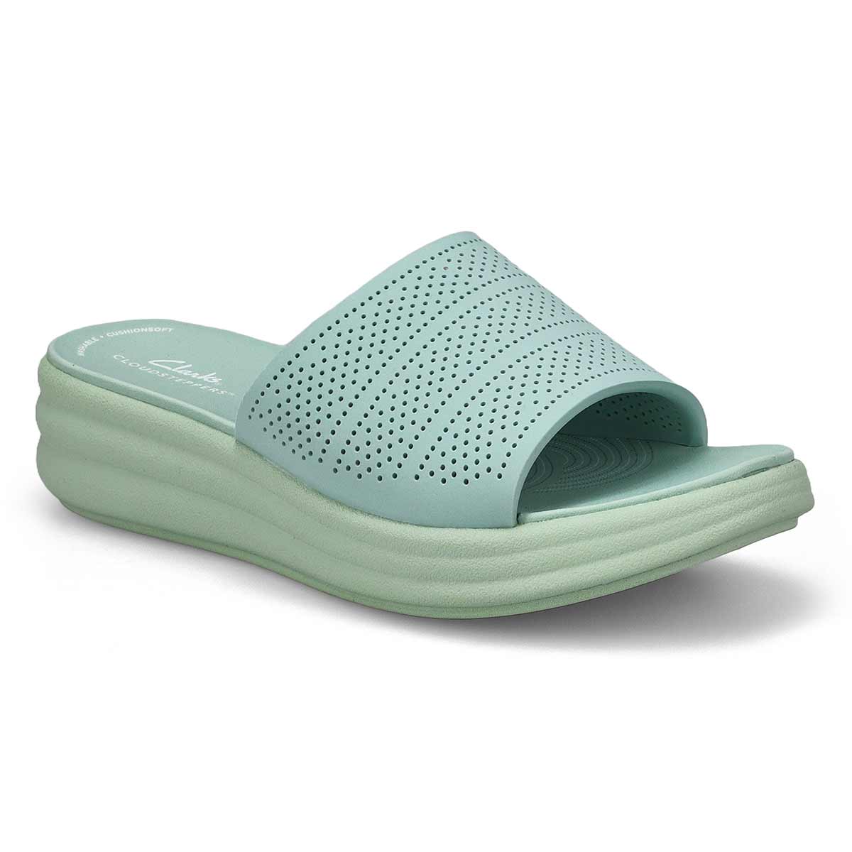 Women's  Drift Twist Platform Slide Wide Sandal - Mint