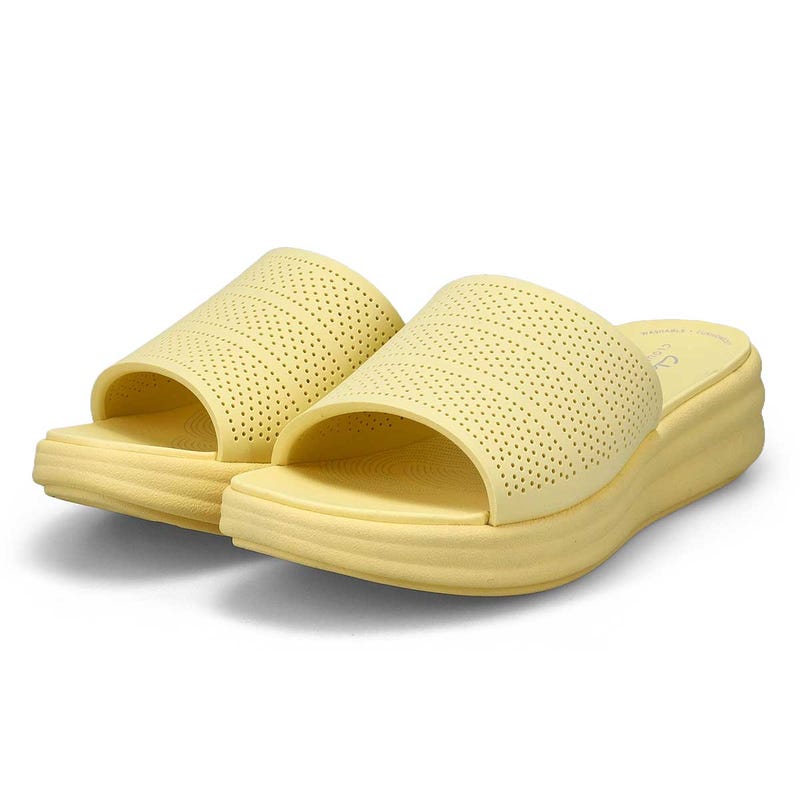 Claquette plateforme DRIFT TWIST, jaune pâle, femmes - LARGE