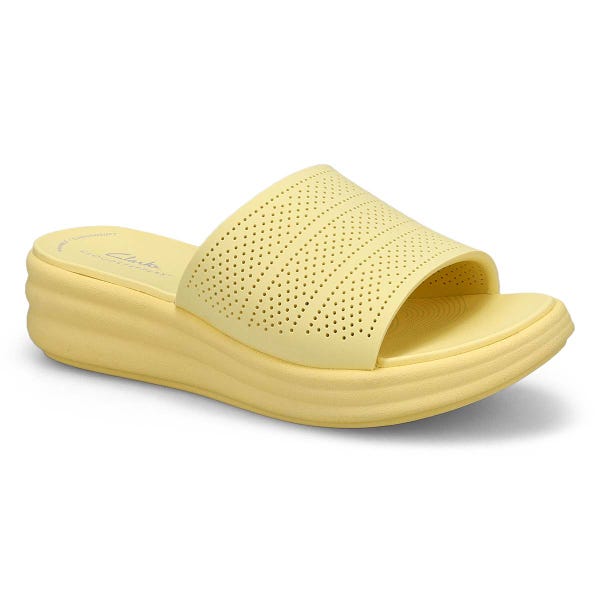 Claquette plateforme DRIFT TWIST, jaune pâle, femmes - LARGE