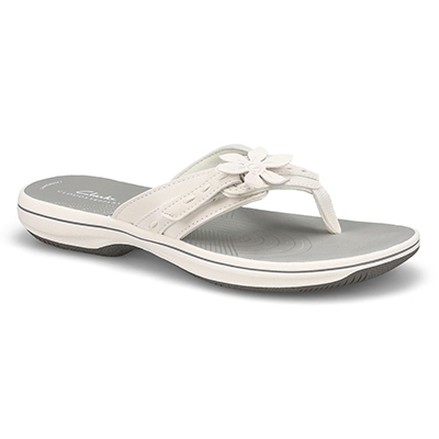 Lds Breeze Opal Thong Sandal - White